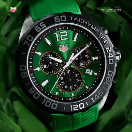 TAG HEUER Formula 1 Chronograph GREEN RUBBER - CAZ101AP.FT8056