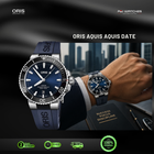 ORIS Aquis Date Blue Dial Blue Rubber - 01.733.7730.4135.07.4.24.65EB