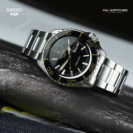 SEIKO 5 Sports Automatic Black Dial Stainless Steel Strap – SRPK99K1
