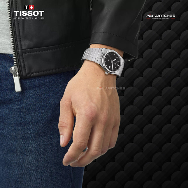 TISSOT PRX 40mm T-Classic Black Dial Stainless Steel Strap - T137.410.11.051.00