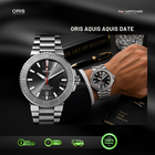 ORIS Aquis Date Relief Grey Dial Stainless Steel 43.5mm Automatic - 01.733.7730.4153.07.8.24.05PEB