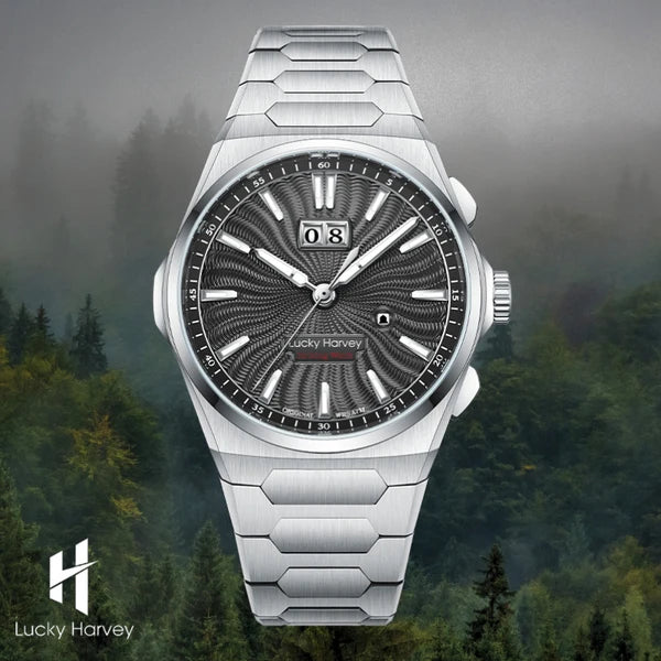 Lucky Harvey Black Dial Big Date Chiming Automatic