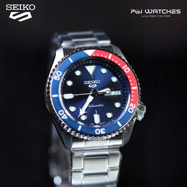 SEIKO 5 Pepsi SKX Sports Automatic Blue Dial Stainless Steel - SRPD53K1