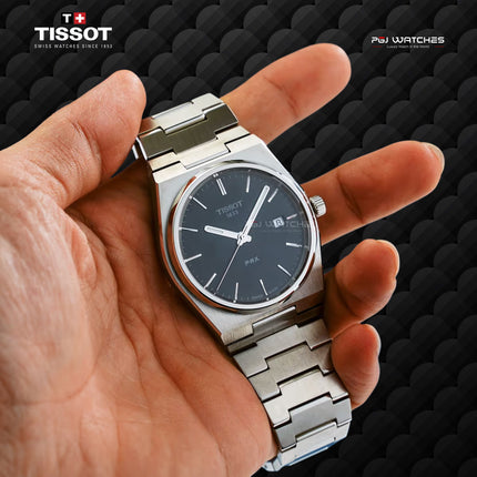 TISSOT PRX 40mm T-Classic Black Dial Stainless Steel Strap - T137.410.11.051.00