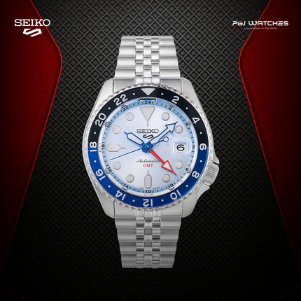 SEIKO 5 Sports GMT Limited Edition Automatic Ice Blue Dial Stainless Steel Strap – SSK029K1