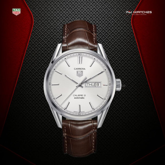 TAG HEUER Carrera Automatic 41mm Dial Steel Leather Strap - WAR201B.FC6291