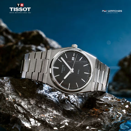 TISSOT PRX 40mm T-Classic Black Dial Stainless Steel Strap - T137.410.11.051.00