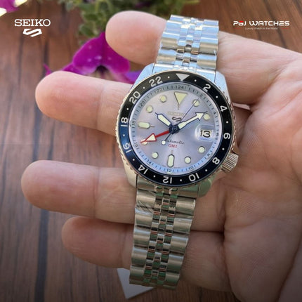 SEIKO 5 Sports GMT Limited Edition Automatic Ice Blue Dial Stainless Steel Strap – SSK029K1