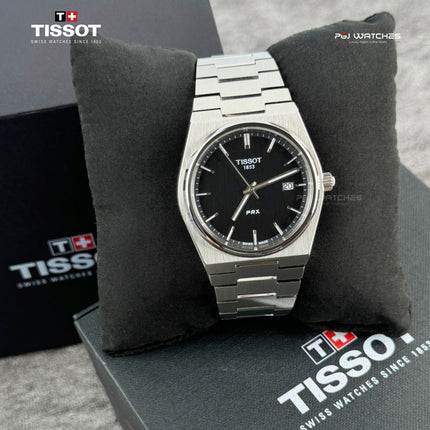 TISSOT PRX 40mm T-Classic Black Dial Stainless Steel Strap - T137.410.11.051.00