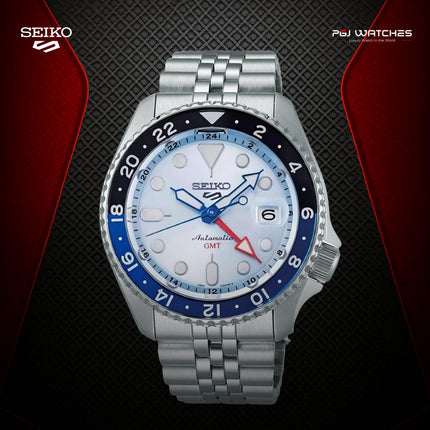 SEIKO 5 Sports GMT Limited Edition Automatic Ice Blue Dial Stainless Steel Strap – SSK029K1