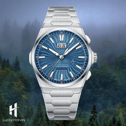 Lucky Harvey Blue Dial Big Date Chiming Automatic