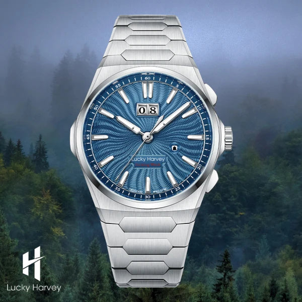 Lucky Harvey Blue Dial Big Date Chiming Automatic