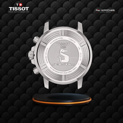 TISSOT Seastar 1000 Quartz Chronograph 45.5mm T‑Sport  Blue Dial Stainless Steel Bracelet - T120.417.11.041.03