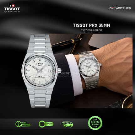 TISSOT PRX Powermatic 80 White Dial Stainless Steel 35mm Automatic - T137.207.11.111.00