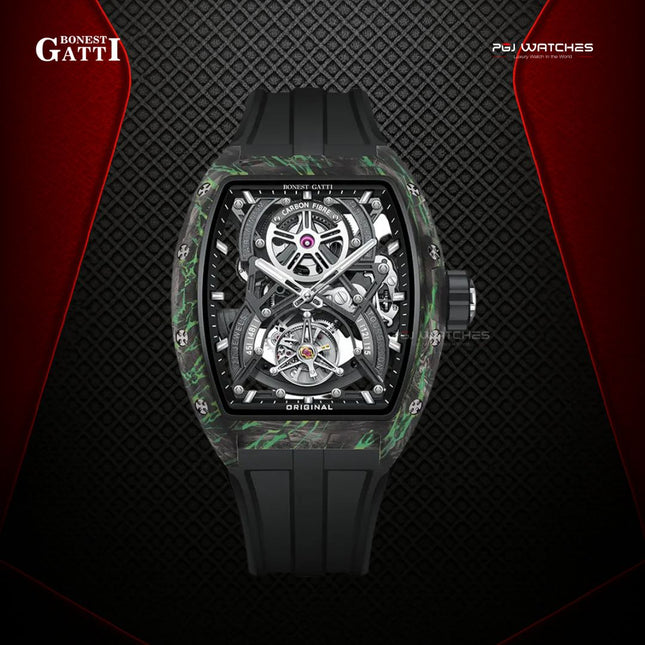 BONEST GATTI Carbon Fiber Automatic Tourbillon Movement - BG9006-R