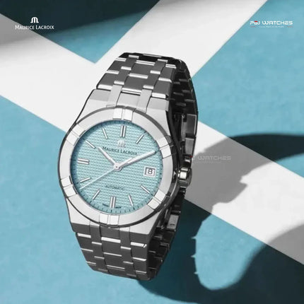 MAURICE LACROIX AIKON Automatic Limited Summer Edition 42mm Tanager Turquoise Dial - AI6008-SS00F-431-C