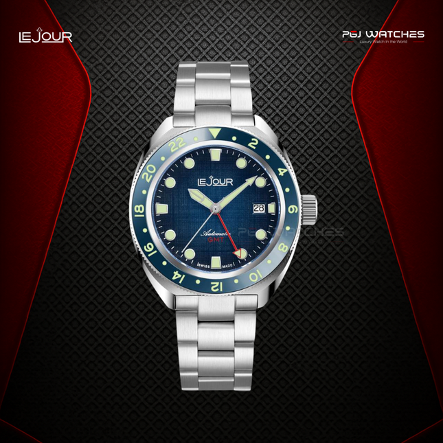 LE JOUR Hammerhead GMT Blue Dial - LJ-HH-GMT-002