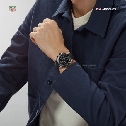 TAG HEUER Formula 1 Chronograph Black Dial Black Rubber Strap - CAZ1010.FT8024