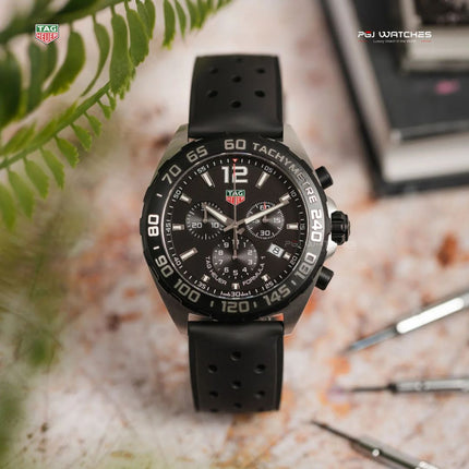 TAG HEUER Formula 1 Chronograph Black Dial Black Rubber Strap - CAZ1010.FT8024