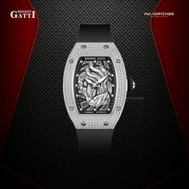 BONEST GATTI Barrel Dragon & Phoenix Couple Watch Automatic Mechanical Movement Luminous - BG9910-A