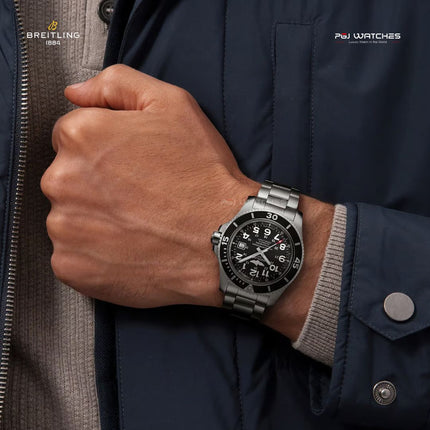 BREITLING Superocean II 44 Automatic Black Dial Stainless Steel - A17392D71B1A1