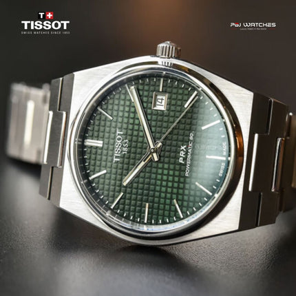 TISSOT PRX Powermatic 80 40mm T‑Classic Green Dial Stainless Steel Bracelet - T137.407.11.091.00