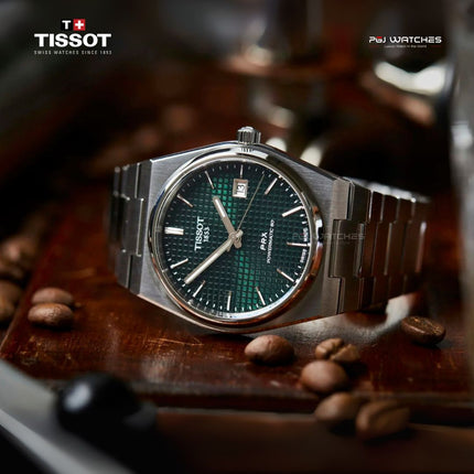 TISSOT PRX Powermatic 80 40mm T‑Classic Green Dial Stainless Steel Bracelet - T137.407.11.091.00