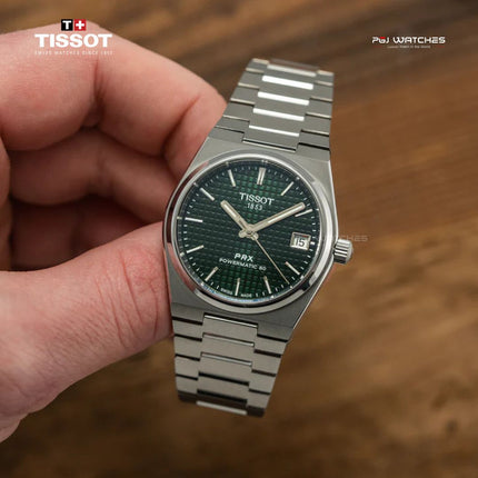 TISSOT PRX Powermatic 80 40mm T‑Classic Green Dial Stainless Steel Bracelet - T137.407.11.091.00