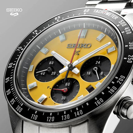 SEIKO Prospex Solar Chronograph Yellow Dial Stainless Steel Strap – SSC929