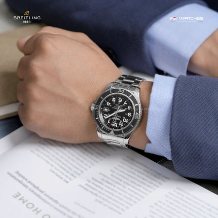 BREITLING Superocean II 44 Automatic Black Dial Stainless Steel - A17392D71B1A1