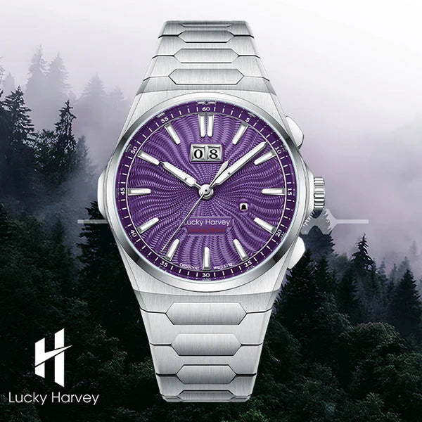 Lucky Harvey Purple Dial Big Date Chiming Automatic