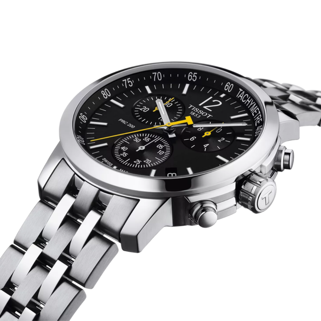 Tissot PRC 200 Chronograph 43mm T-Sport Black Dial Stainless Steel Strap - T114.417.11.057.00