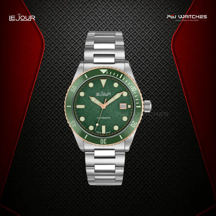 LE JOUR Seacolt Diver Green Dial Stainless Steel - LJ-SCD-005