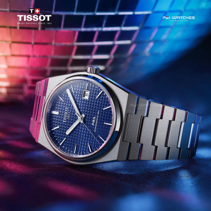 TISSOT PRX Powermatic 80 40mm T‑Classic Blue Dial Stainless Steel Bracelet - T137.407.11.041.00