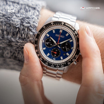 SEIKO Prospex Solar Chronograph Blue Dial Stainless Steel Strap – SSC931