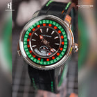 LUCKY HARVEY European Roulette Automatic Casino Men Watch Skeleton Dial