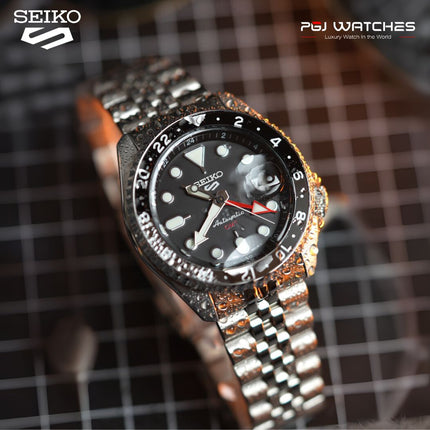 SEIKO 5 GMT SKX Sports Style Black Dial Stainless Steel - SSK001K1 (Promo)