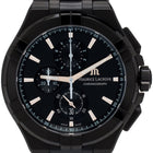 MAURICE LACROIX AIKON Quartz Chronograph 44mm Black PVD Case Grey Dial - AI1018-PVB01-337-1