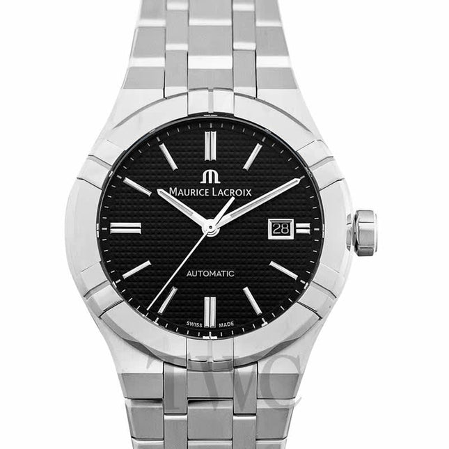 MAURICE LACROIX AIKON Automatic Date 42mm Black Dial - AI6008-SS00F-330-A