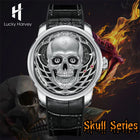 Lucky Harvey Silver Skull Automatic Mechanism