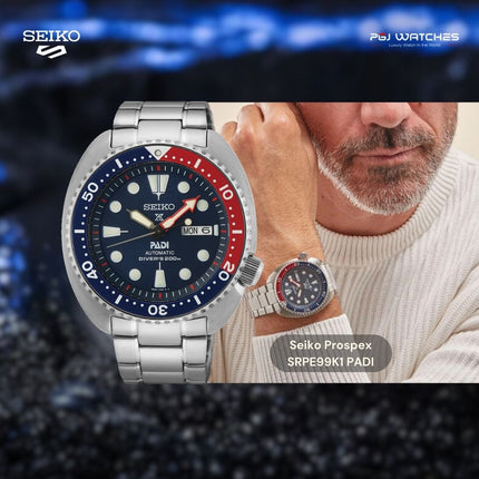 SEIKO Prospex PADI King Samurai “Save The Ocean” Pepsi Blue Dial - SRPE99K1