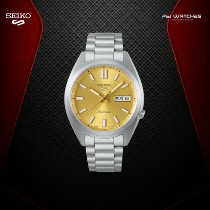 SEIKO 5 Sports SNXS Gold Dial Steel Strap Vintage Series Automatic 37.4 mm - SRPL59K1