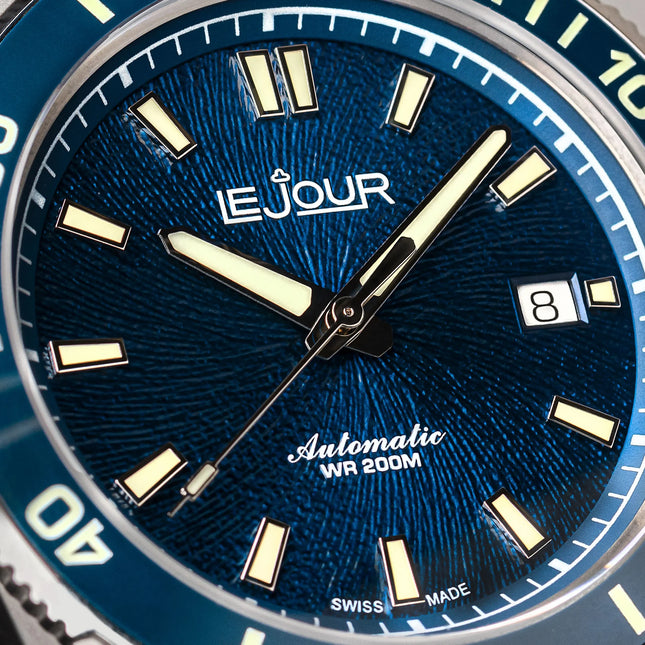 Le Jour Coral Diver Blue Stainless Steel