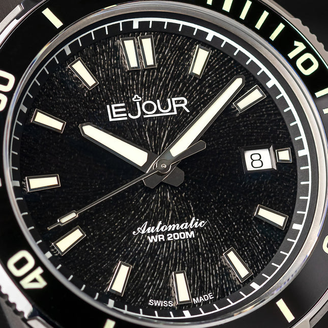 Le Jour Coral Diver Black Stainless Steel