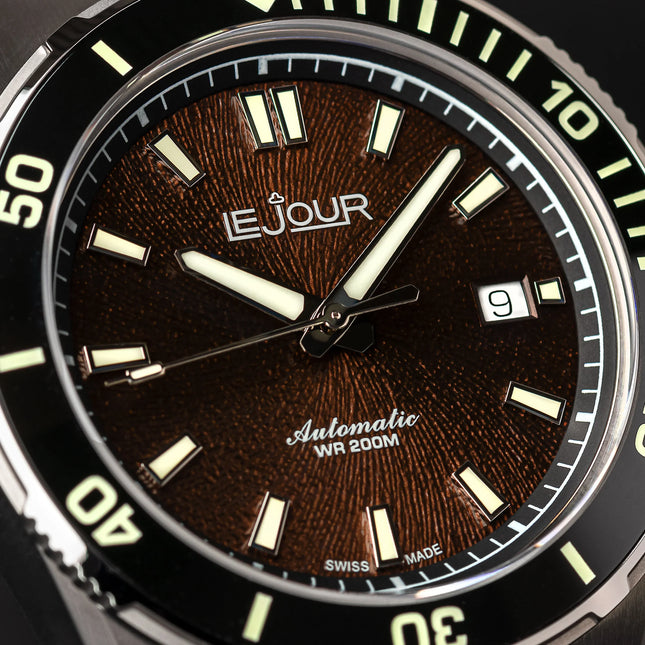 Le Jour Coral Diver Brown Stainless Steel