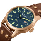 Le Jour Flieger Bronze Blue Leather