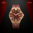 MAURICE LACROIX AIKON Automatic Bronze Red Dial Rubber Strap Limited Edition – AI6058-BRZ6B-530-6