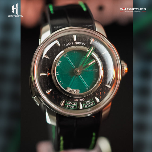 LUCKY HARVEY New Series Sic Bo Sapphire Gaming Watch Automatic Skeleton