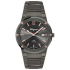 SALVATORE FERRAGAMO F-80 Quartz Classic Grey Dial Steel Strap Watch - SFDT01520