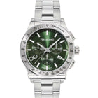 SALVATORE FERRAGAMO Chrono Green Dial Silver Steel Strap Watch –  SFKZ00423